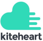 KiteHeart Logo KiteSurf Heart Flying In The Wind