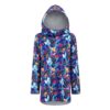 Oversized Hoodie with Kangoo Pockets - Tropical Flower Design