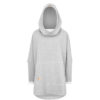 Oversized Hoodie with Surf Wave Pattern and Kangoo Pockets - Grey Front Picture