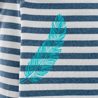 Evokaii Aloha Stripes Feather Print