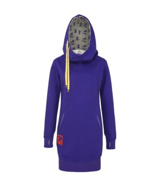Evokaii Women Surf Style Long Tailed Hoodie - Freestyle Purple Front