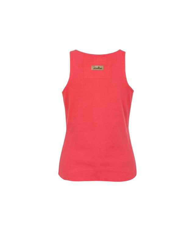 Cotton Tank Top Back Red Colour