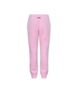Comfortable Light Pink Sweatpants Back With Pink Feathers Print Inside