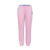 Comfortable Light Pink Surfer Sweatpants Front With Pink Feathers Print Inside