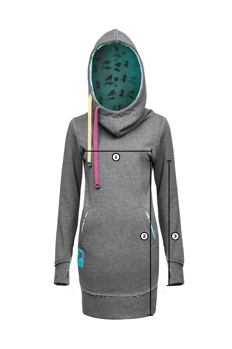 Freestyle Surf Hoodie in Grey with Kitesurf Inprinted in Hoodie, featuring upcycled Kitesurf Wave Surf Logo on the Side