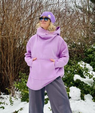 Alternative view of Oversized Kangoo Hoodie Liliowa